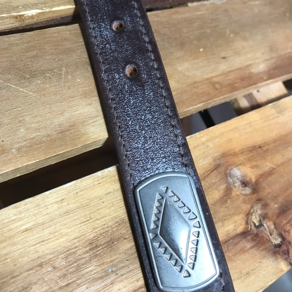 Western Leather Concho Belt - Picture 3 of 11